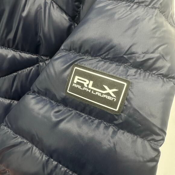 RLX Ralph Lauren Men’s  logo-print  Navy Blue
 quilted jacket - Picture 9 of 10